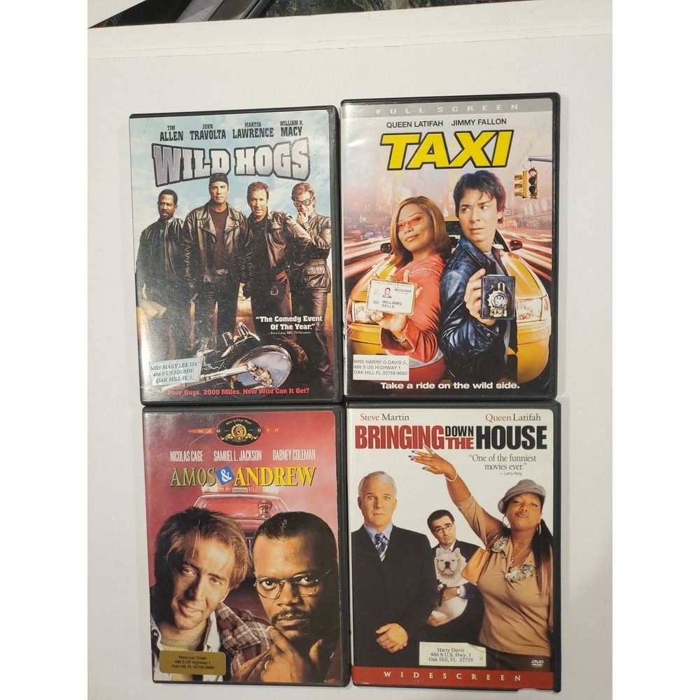 Comedy DVD Lot (4) Bringing Down the House Wild Hogs Taxi Amos Andrew